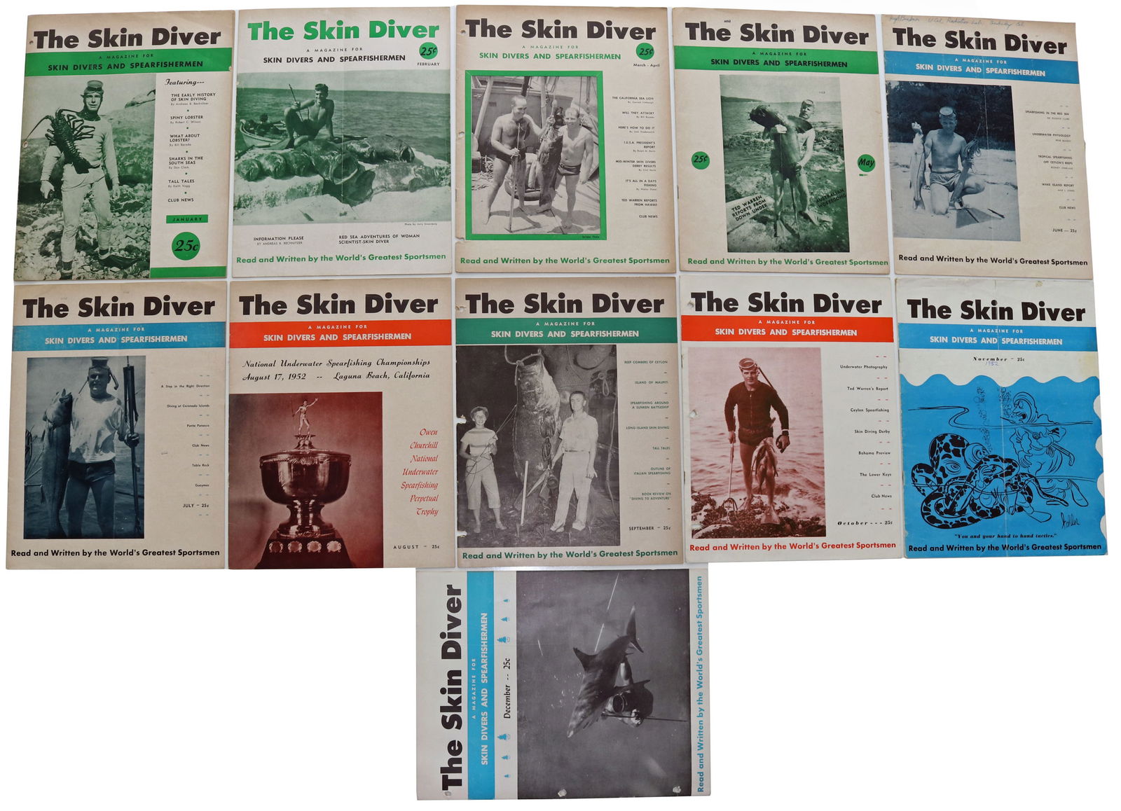 1952 The Skin Diver Magazine Entire Year (1 of 2)