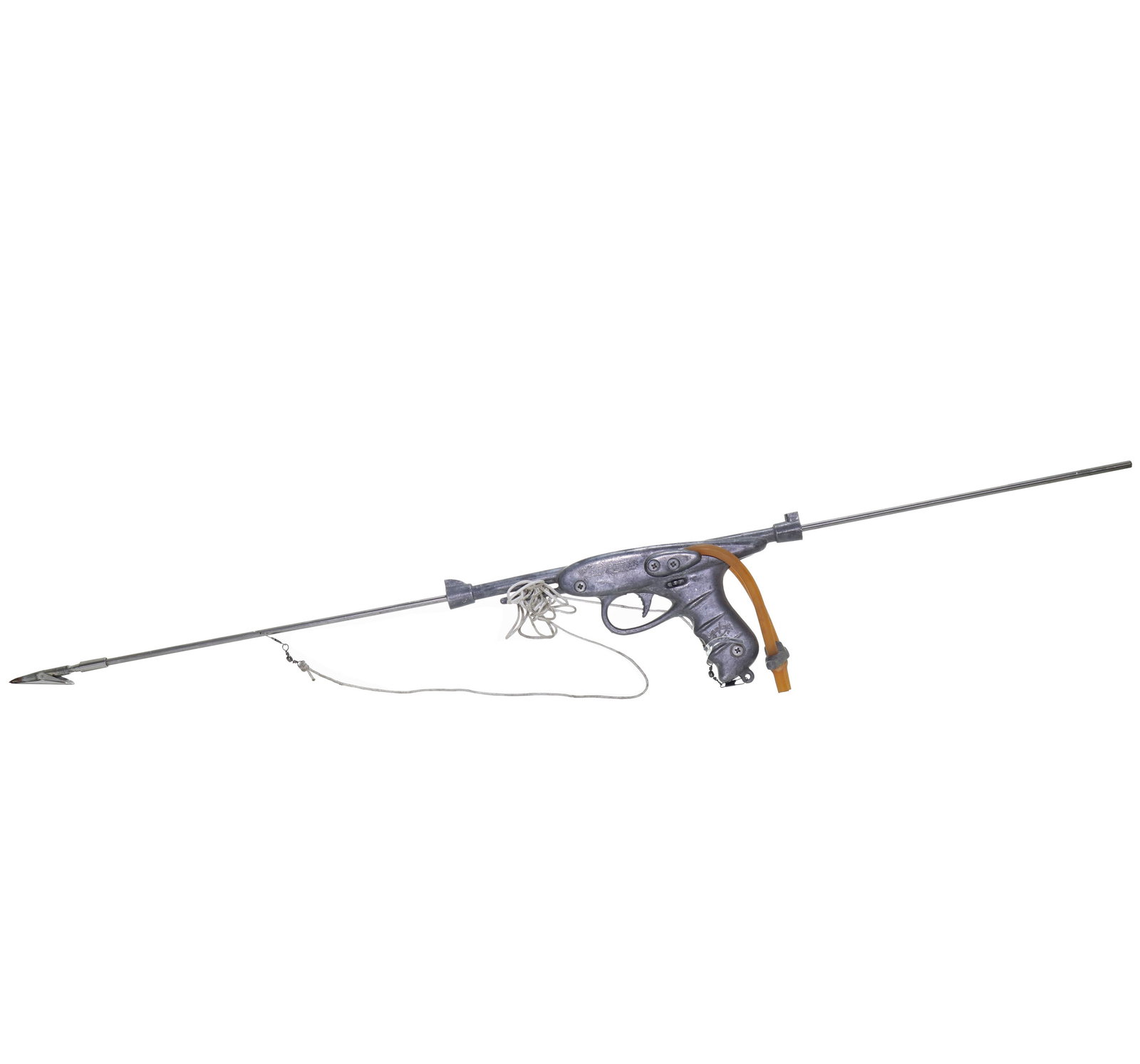 Vintage Reef Raider Spear Gun: Very great looking all metal vintage speargun called the Reef Raider. A correct spear with tip is included. We have not tested this unit and is being sold as is. Please refer to the detailed photos fo