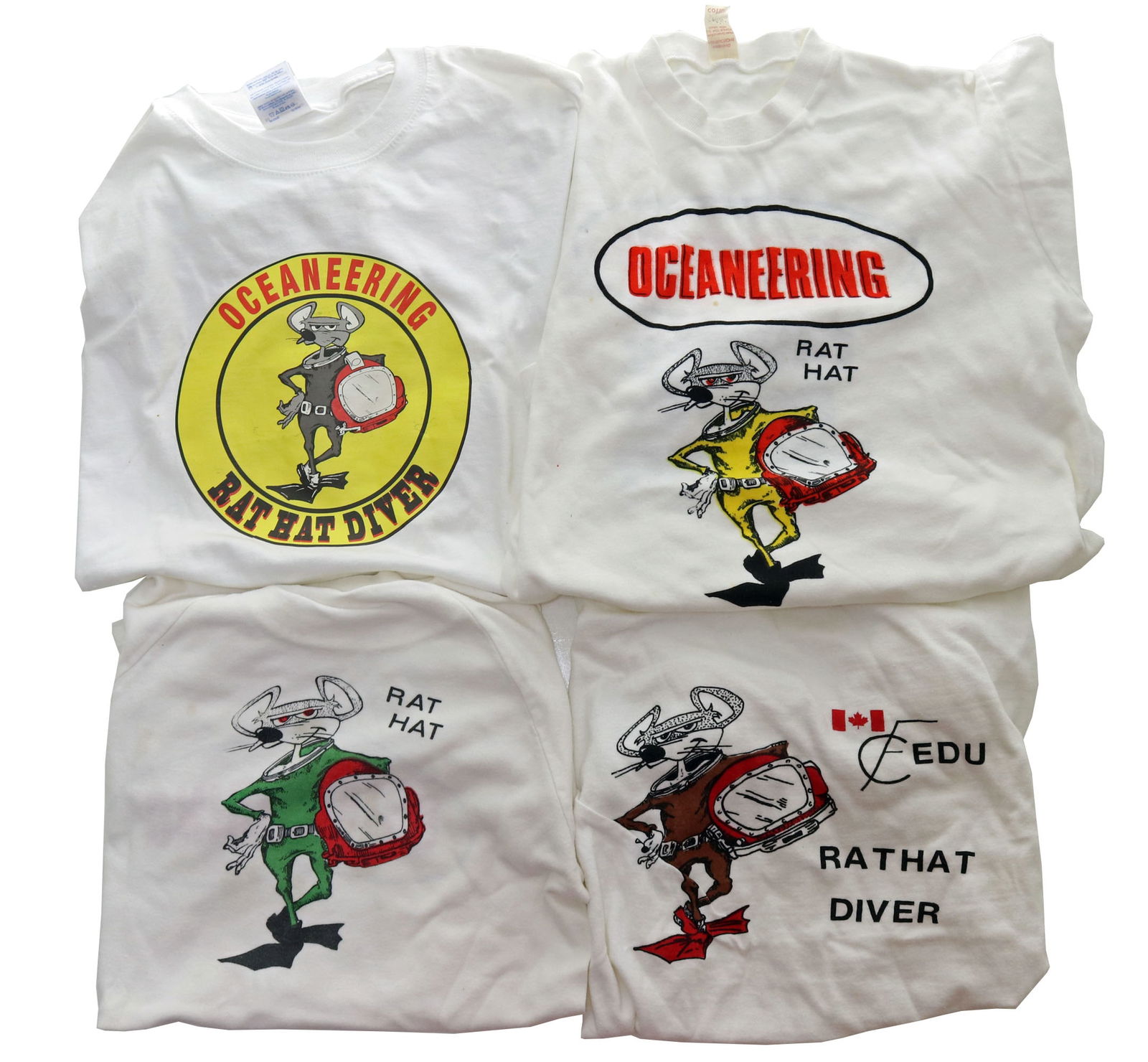 Vintage Oceaneering Rat Hat Diving Helmet T-Shirts (1 of 2)