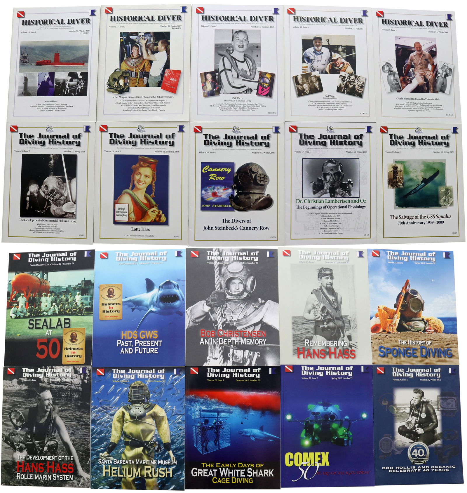 20 Historical Diver & Journal of Diving History Issues (1 of 1)