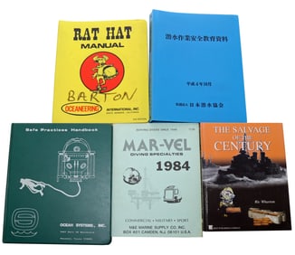 5 Vintage Diving Related Equipment Catalogs & Books