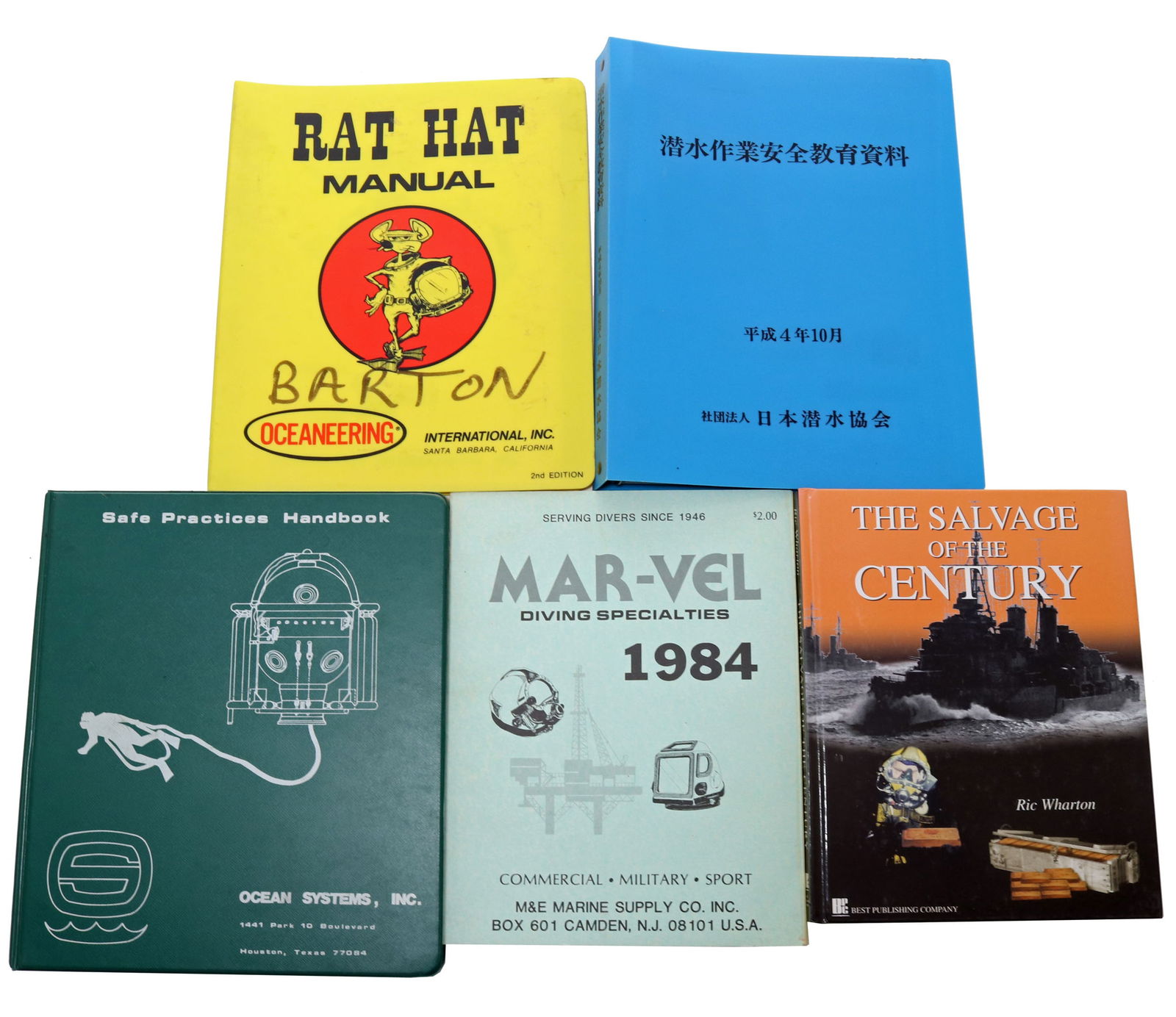5 Vintage Diving Related Equipment Catalogs & Books
