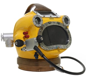 Vintage Pommec Dutch Fiberglass Diving Helmet - Unusual