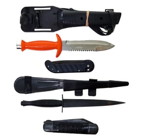 Grouping Of 4 Vintage Dive Knives
