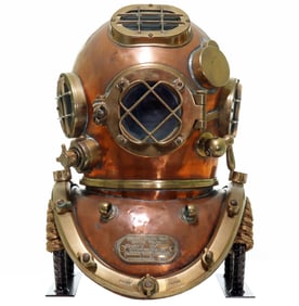 July 1917 US Navy Mark V Diving Helmet 35th Schrader Made