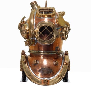 US Navy Mark V Helium Diving Helmet Morse 1954