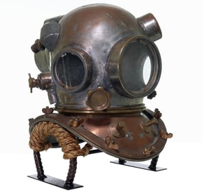 Rare Lindberg Hammar Helium Recirculator Diving Helmet Charles Lindberg Son