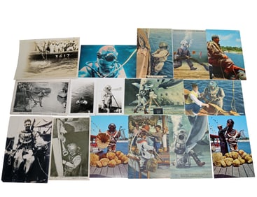 16 Photos & Postcards of US Navy Mark V & Sponge Divers