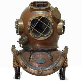 Vintage Morse Diving Equipment 4 Light Diving Helmet #6001