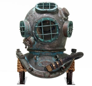 Morse Diving Equipment Vintage Diving Helmet Serial #s Matching