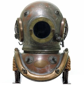 Siebe Gorman Admiralty 1938 Diving Helmet With Broad Arrow Stamp