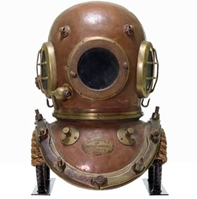 1922 Siebe Gorman 12 Bolt Antique English Diving Helmet