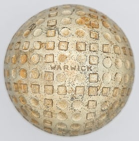 Dunlop Warwick Mesh & Round Dimple 50/50 Antique Golf Ball 1920s