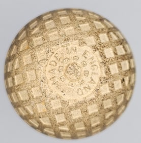 1920s Made In England Mesh Pattern Antique Golf Ball