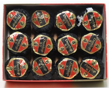 Complete Box of Dunlop 65 Golf Balls In Black Wrappers