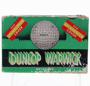 Box of Six Dunlop Warwick 1938 Recessed British Golf Balls
