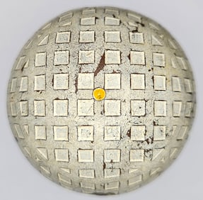 Orange Dot Mesh 1920s Antique Golf Ball