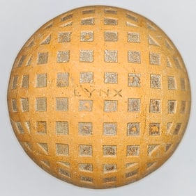 Lynx Mesh Pattern 1920s Antique Golf Ball