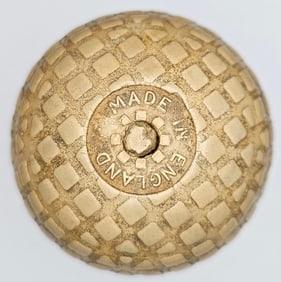 Half Raised Half Recessed Mesh Made In England Antique Golf Ball