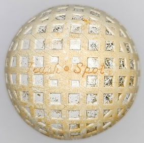 Frash Spot Mesh 1930s Antique Golf Ball With Original Paint