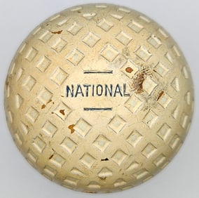 National Surety Mesh 1930s Antique Golf Ball