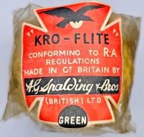 Spalding KRO Flite In Original Wrapper Mesh Antique Golf Ball 1920s
