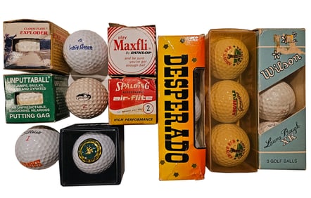 17 Vintage & Novelty Golf Balls Maxfli Spalding Wilson