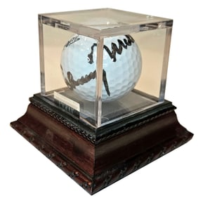 Johnny Miller Autographed Titleist Golf Ball In Case