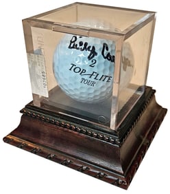Billy Casper Autographed Top-Flite Tour Golf Ball In Case