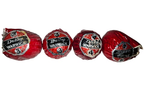 4 Dunlop Warwick Vintage Golf Balls In Original Wrappers