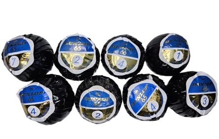 8 Dunlop 65 Vintage Golf Balls In Original Wrappers