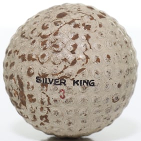 Silver King Bramble Pattern Antique Golf Ball 1900s