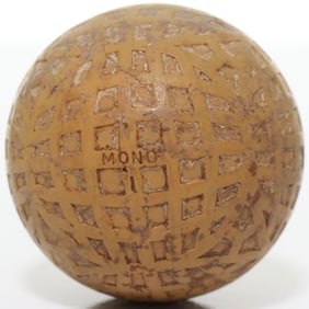 MONO 1 Mesh Pattern Antique Golf Ball 1920s