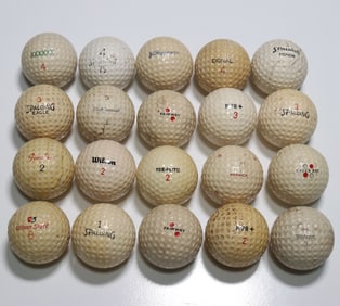 20 Vintage Golf Balls 1950s to 1970s