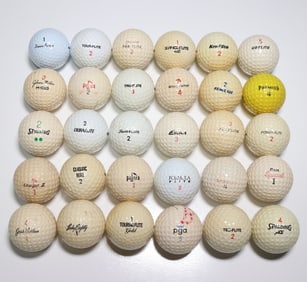 30 Vintage Golf Balls 1950s to 1980s