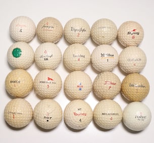 20 Vintage Golf Balls 1930s to 1970s