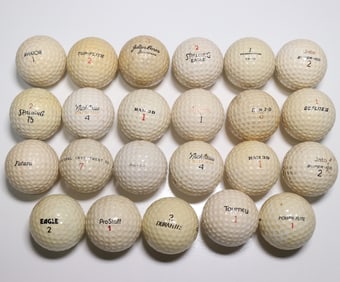 23 Vintage Golf Balls 1940s to 1980s