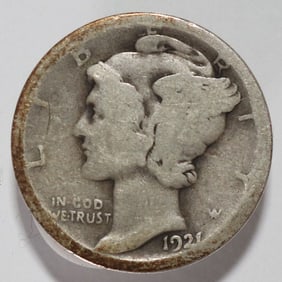 1921 D Mercury Silver Dime Nice Condition