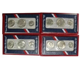 1776 1976 US Mint Silver Uncirculated Sets 4 Total