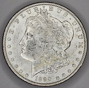 1890 S Morgan Dollar Brilliant Uncirculated Silver Coin