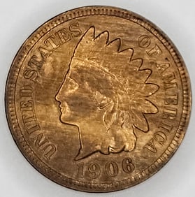 1906 Indian Penny Uncirculated Coin