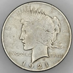 1921 Peace Dollar Silver Very Good Condition