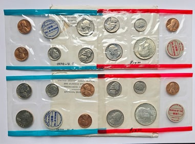 Two 1970 US Mint 40% Silver Sets