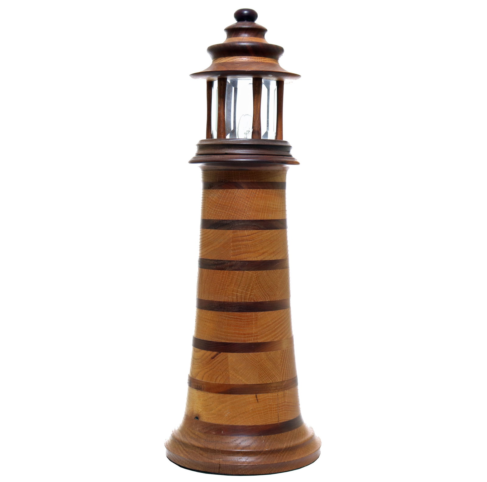 Handmade Lighted Wood Lighthouse Display 23 Inches Tall (1 of 2)
