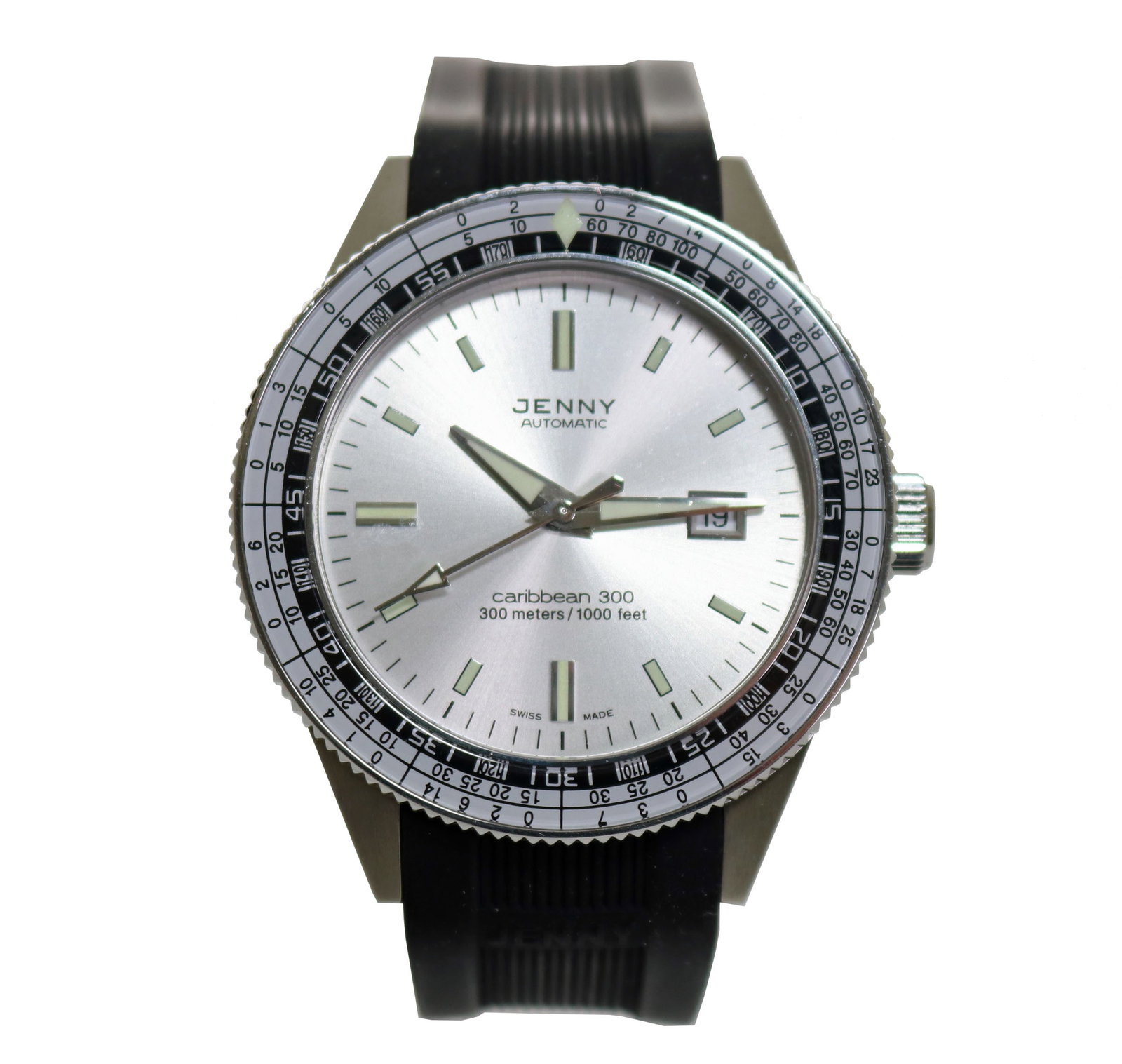 Jenny Caribbean 300 50th Anniversary 1000m Dive Watch: Up for auction is a stunning, like-new Jenny Caribbean 50th Anniversary Limited Edition (released in 2015). This particular timepiece is highly collectible, marked as number 22 of only 500 produced wo