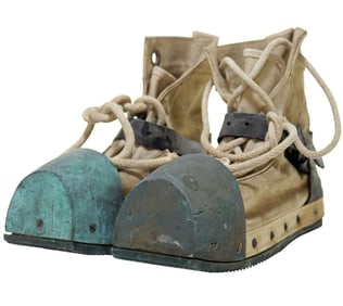 US Navy Mark V Divers Brass & Canvas Boots