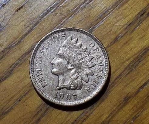 1907 USA INDIAN HEAD PENNY (1 of 2)