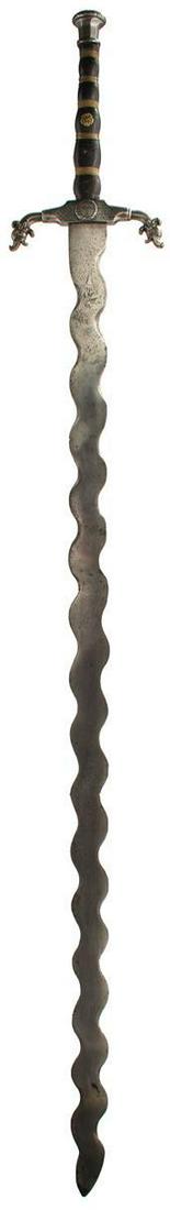 A LATE 16TH CENTURY GERMAN TWO-HANDED SWORD OR (1 of 6)