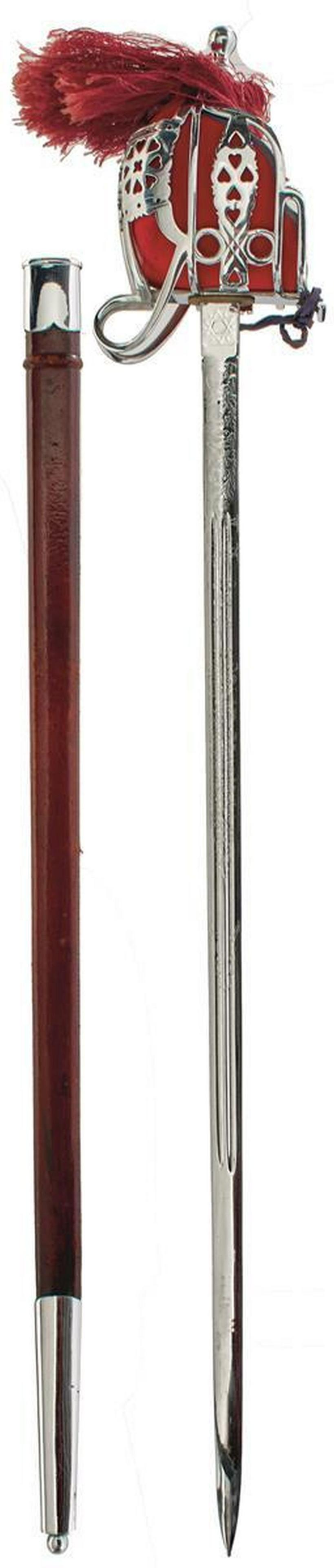 AN EARLY 20TH CENTURY SCOTTISH OFFICER'S BASKET HILTED (1 of 14)