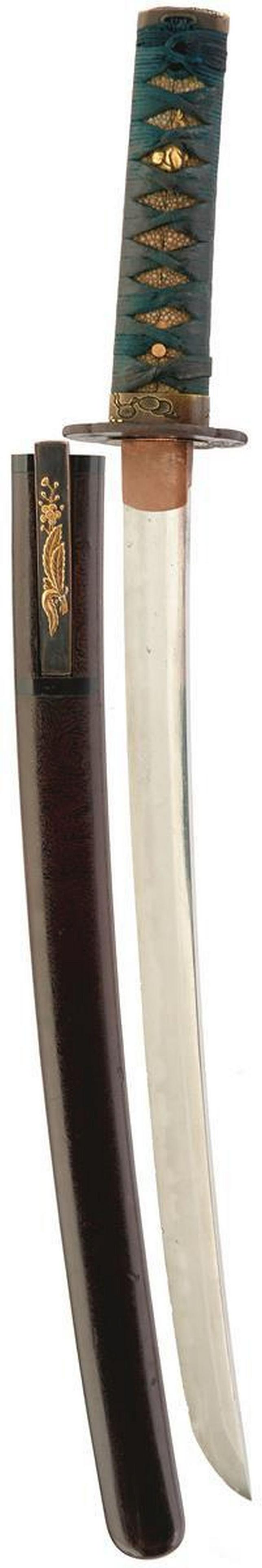 A WAKIZASHI, 41.1cm Shinto blade with one mekugi-ana, (1 of 16)